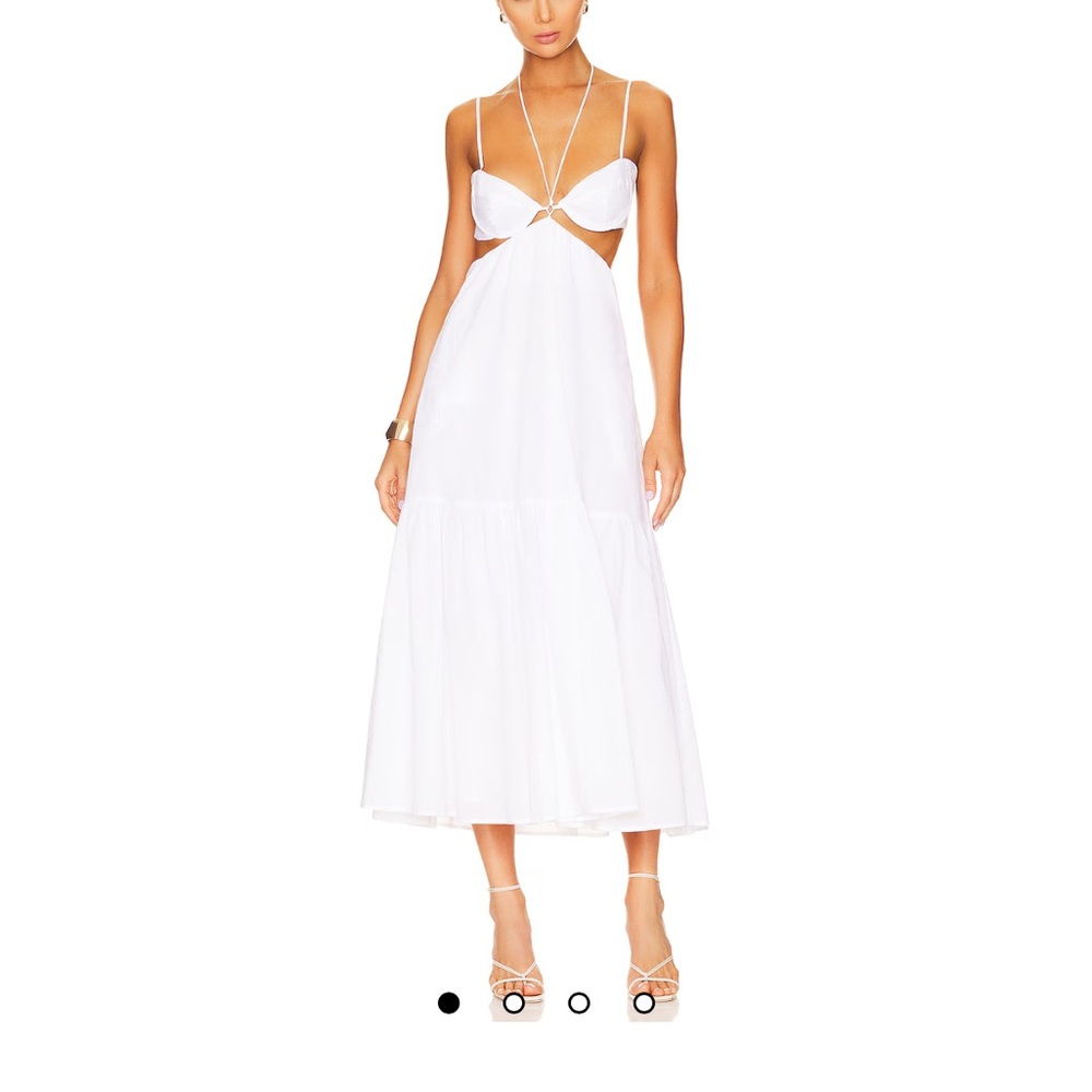 White Halter Maxi Dress